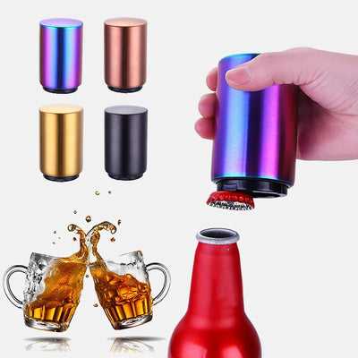 Kitchen Stainless Steel Bottle Opener Bar Wine Opener Tool Automatic Magnetic Beer Opener Beer Opener Destapadores De Cerveza